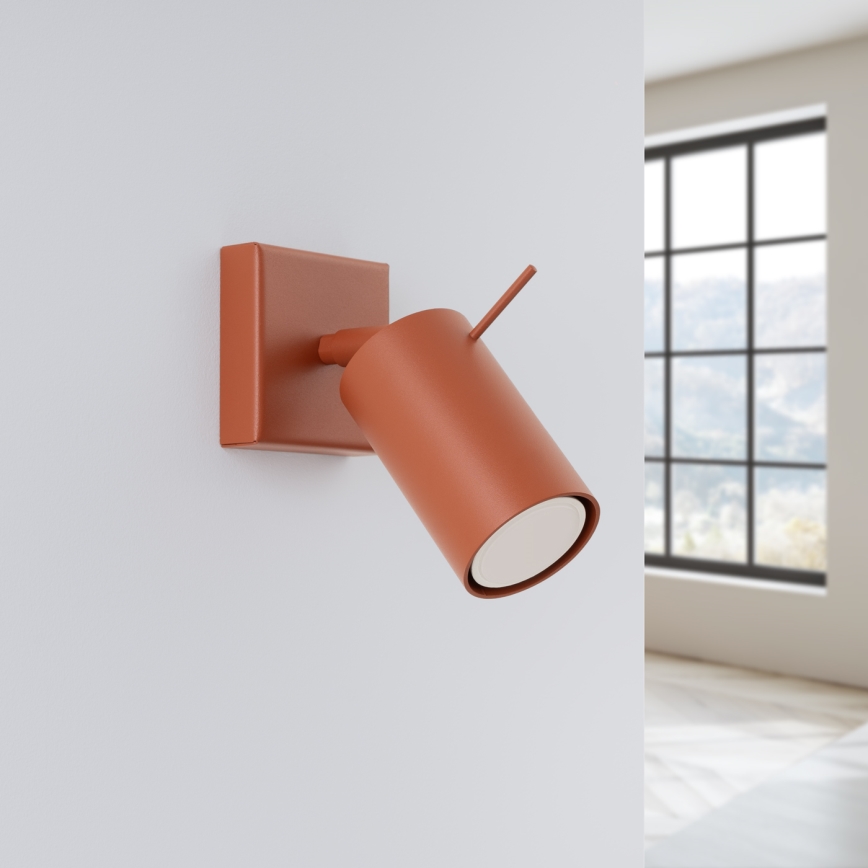 Wandspot RING 1xGU10/10W/230V rood