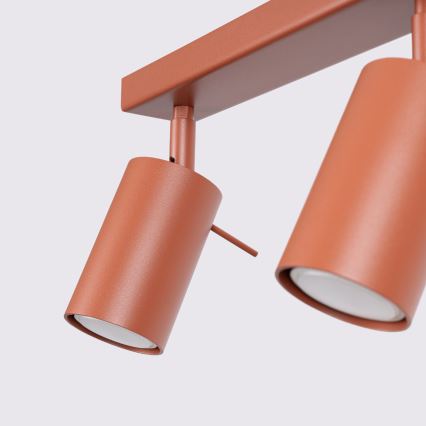 Spot RING 4xGU10/10W/230V rood