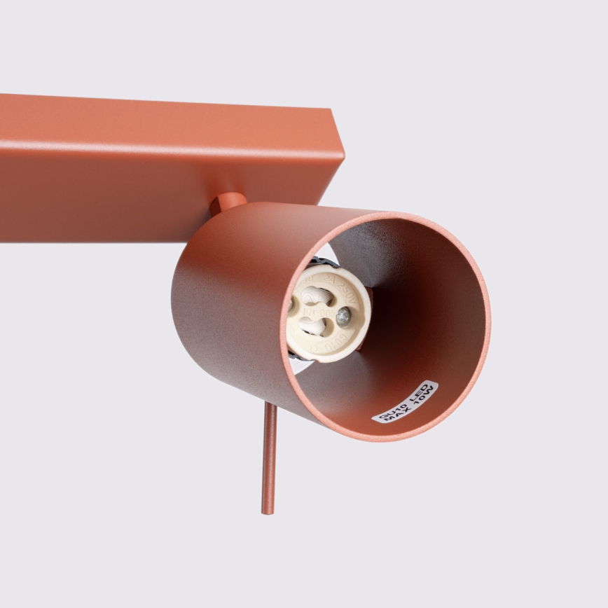 Spot RING 4xGU10/10W/230V rood