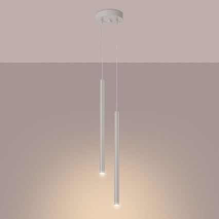 Hanglamp aan een koord PASTELO 2xG9/8W/230V crème