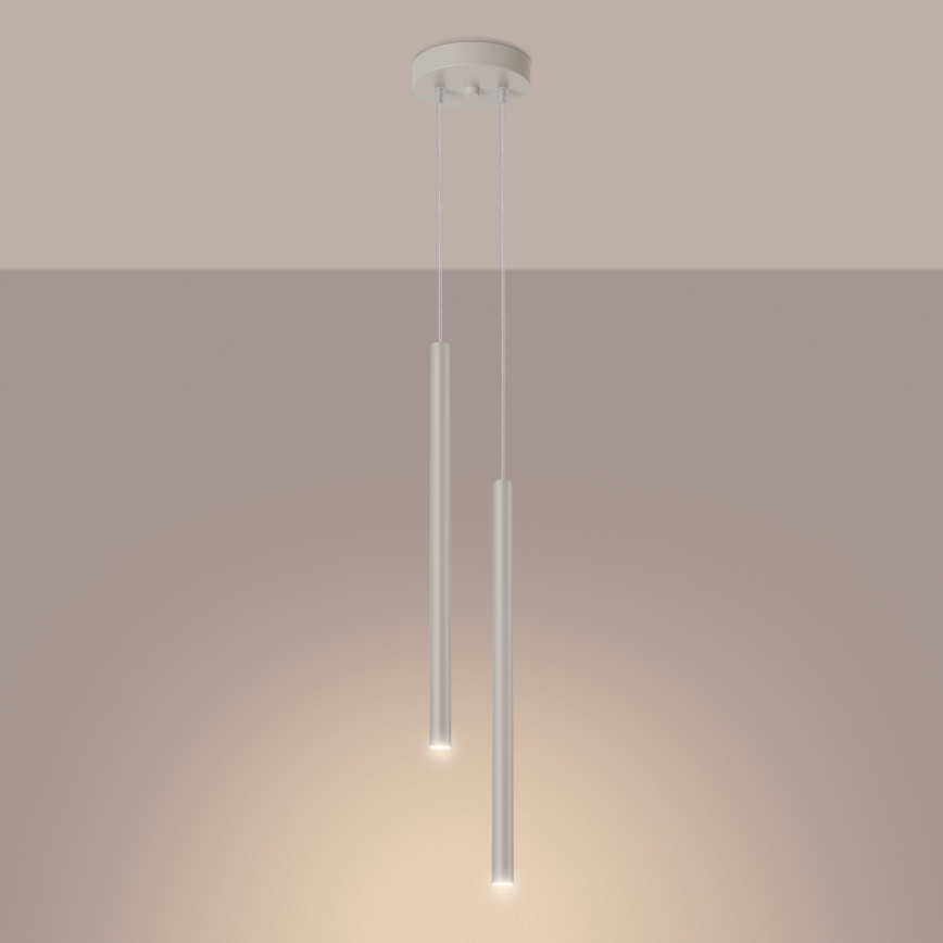 Hanglamp aan een koord PASTELO 2xG9/8W/230V crème