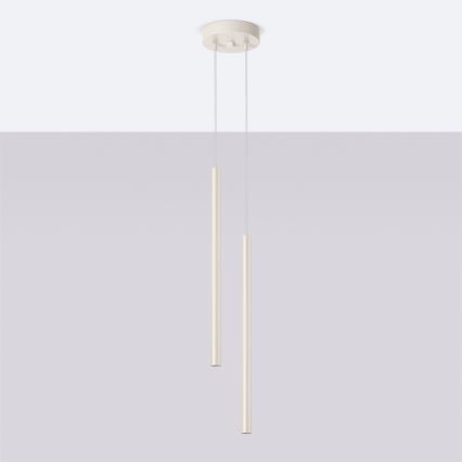 Hanglamp aan een koord PASTELO 2xG9/8W/230V crème
