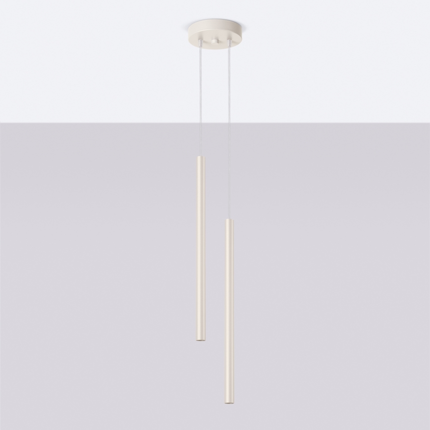Hanglamp aan een koord PASTELO 2xG9/8W/230V crème