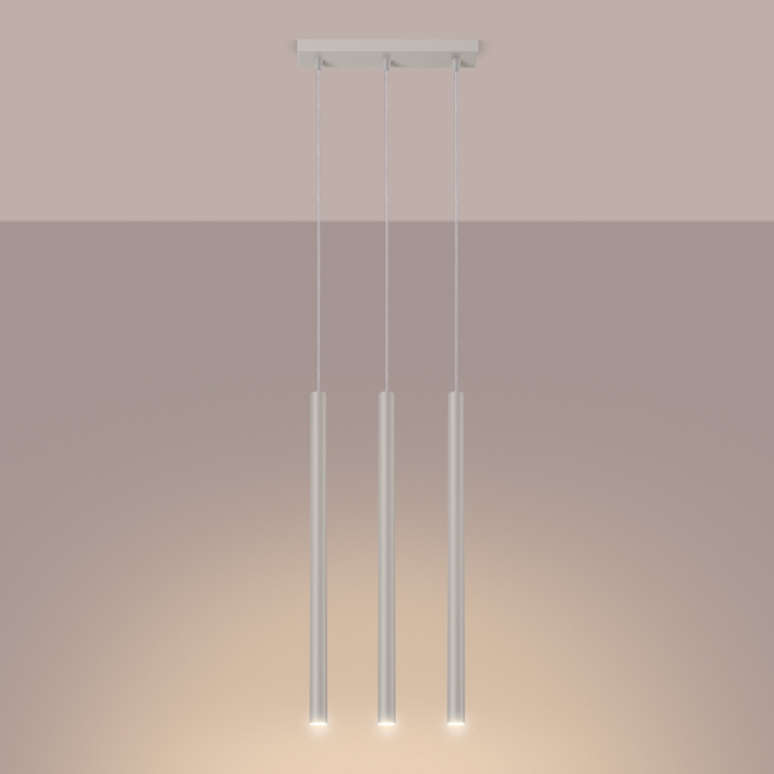 Hanglamp aan een koord PASTELO 3xG9/8W/230V crème