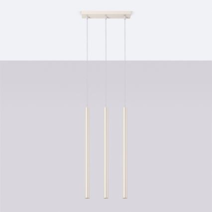 Hanglamp aan een koord PASTELO 3xG9/8W/230V crème