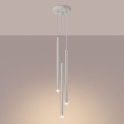 Hanglamp aan een koord PASTELO 3xG9/8W/230V crème