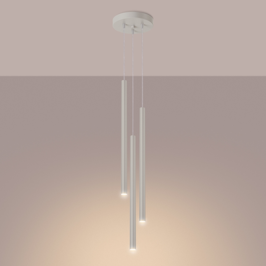 Hanglamp aan een koord PASTELO 3xG9/8W/230V crème