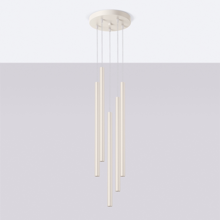 Hanglamp aan een koord PASTELO 5xG9/8W/230V crème
