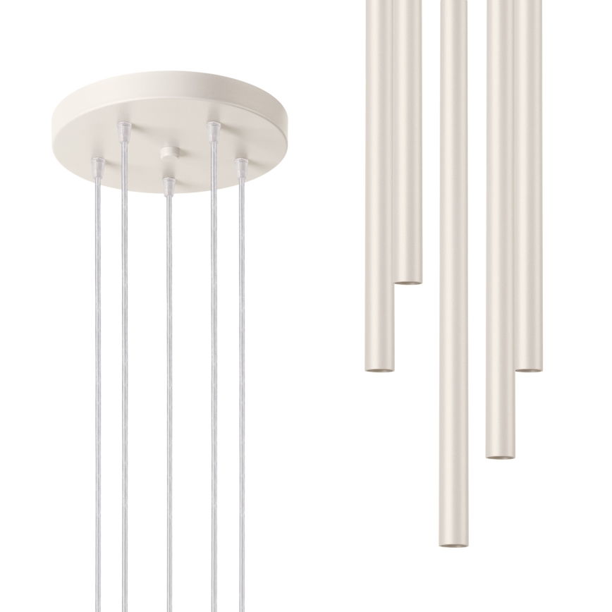 Hanglamp aan een koord PASTELO 5xG9/8W/230V crème