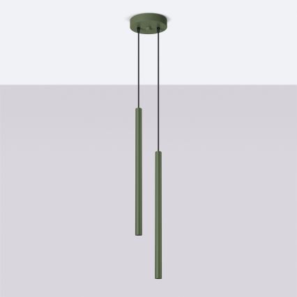 Hanglamp aan een koord PASTELO 2xG9/8W/230V groen