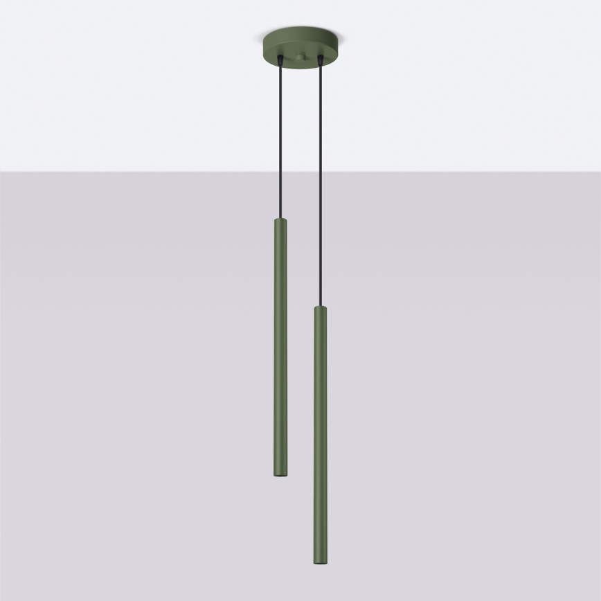 Hanglamp aan een koord PASTELO 2xG9/8W/230V groen