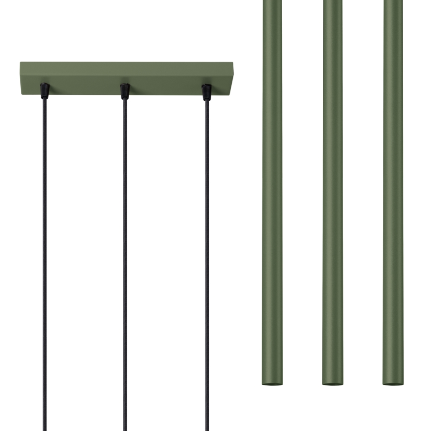 Hanglamp aan een koord PASTELO 3xG9/8W/230V groen