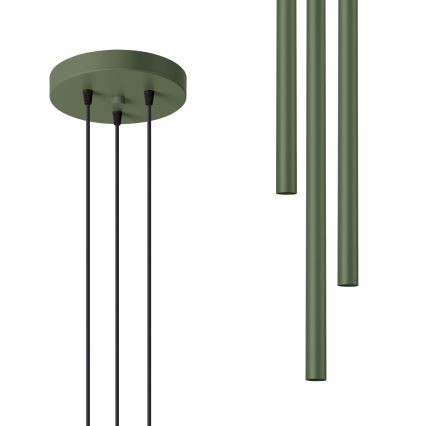 Hanglamp aan een koord PASTELO 3xG9/8W/230V groen