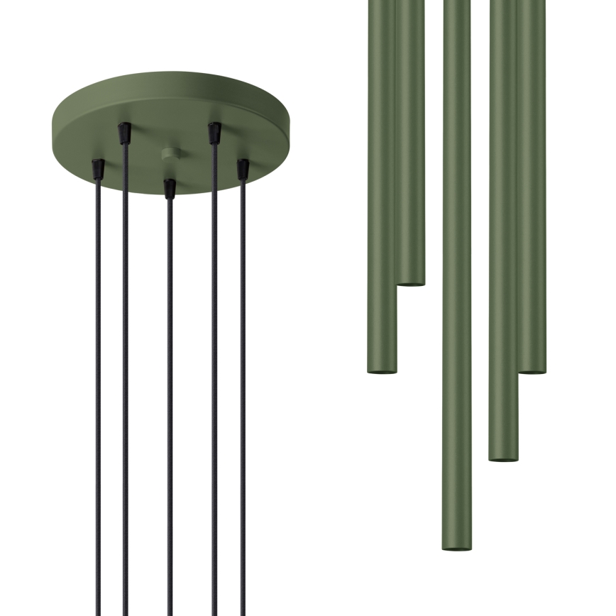 Hanglamp aan een koord PASTELO 5xG9/8W/230V groen