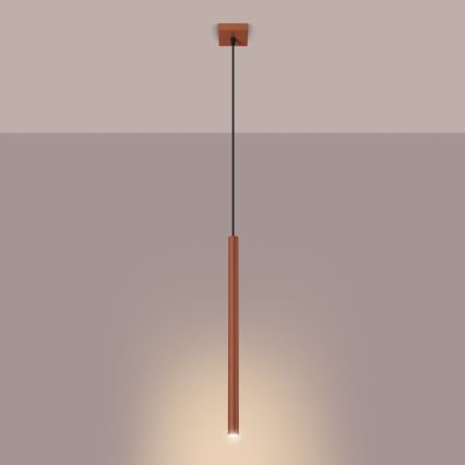 Hanglamp aan een koord PASTELO 1xG9/8W/230V rood