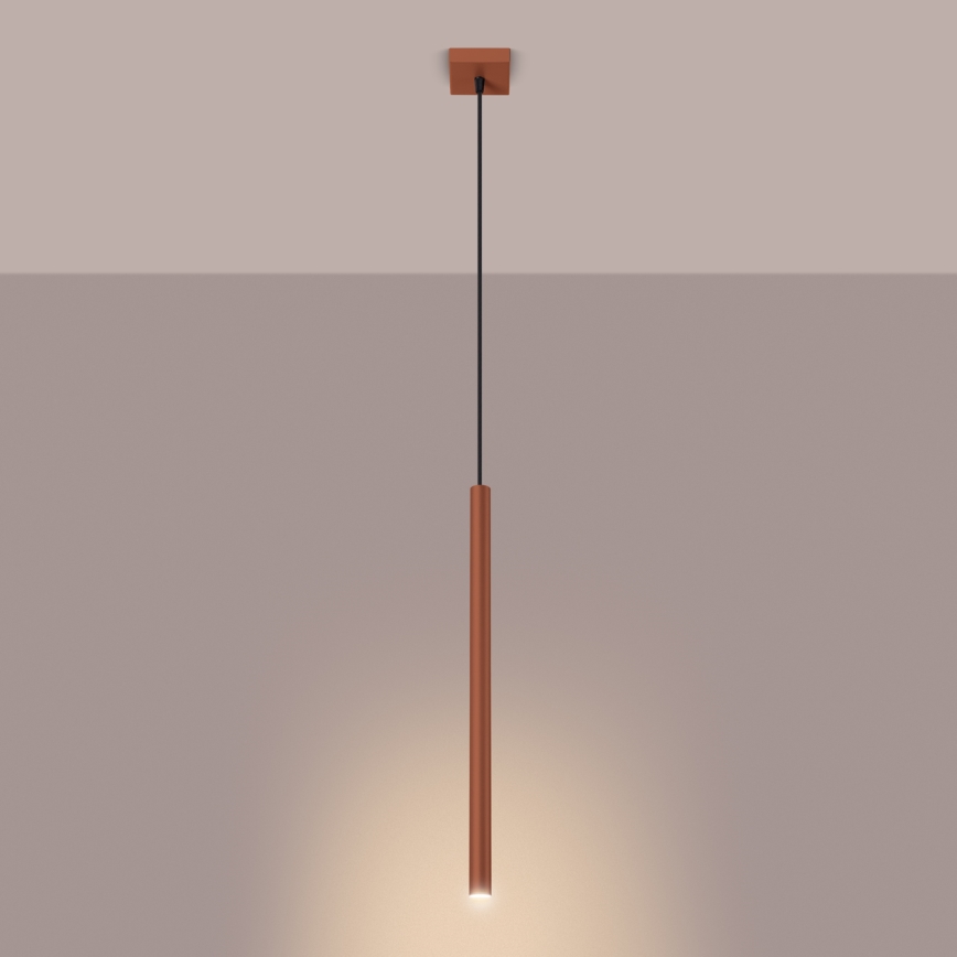 Hanglamp aan een koord PASTELO 1xG9/8W/230V rood