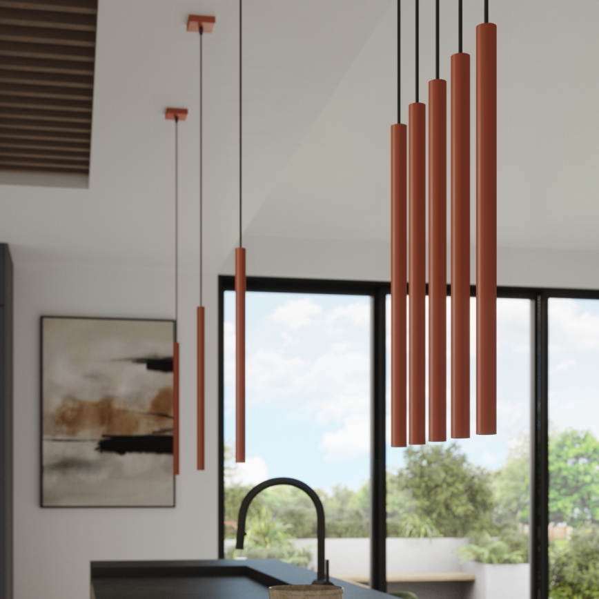 Hanglamp aan een koord PASTELO 1xG9/8W/230V rood
