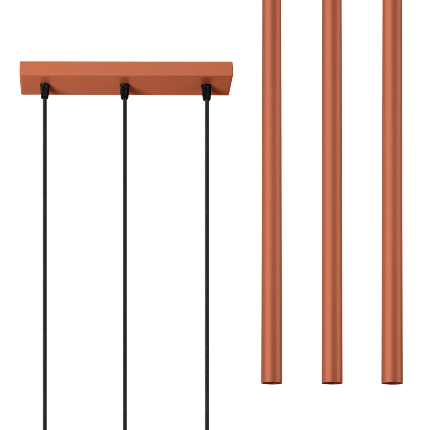 Hanglamp aan een koord PASTELO 3xG9/8W/230V rood
