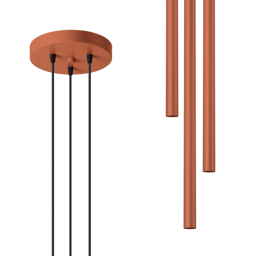 Hanglamp aan een koord PASTELO 3xG9/8W/230V rood