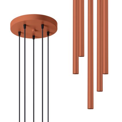 Hanglamp aan een koord PASTELO 5xG9/8W/230V rood