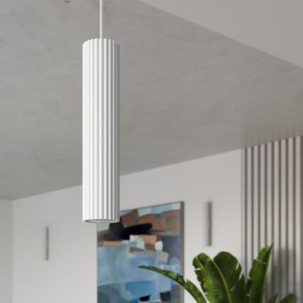 Hanglamp aan een koord KARBON 1xGU10/10W/230V wit