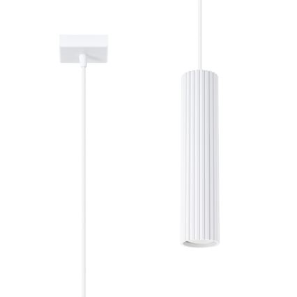 Hanglamp aan een koord KARBON 1xGU10/10W/230V wit
