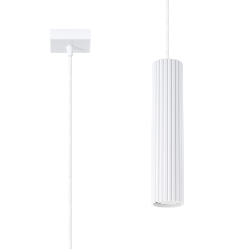 Hanglamp aan een koord KARBON 1xGU10/10W/230V wit