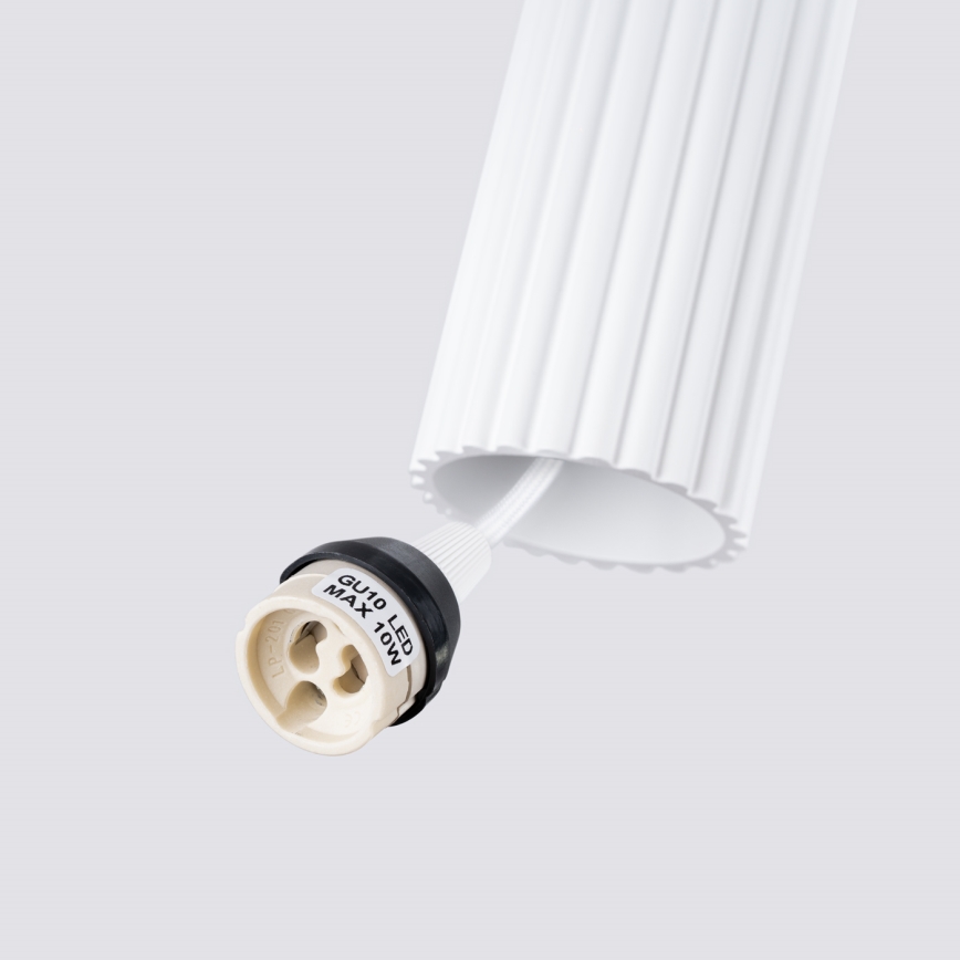 Hanglamp aan een koord KARBON 1xGU10/10W/230V wit