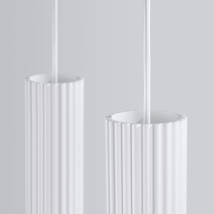 Hanglamp aan een koord KARBON 2xGU10/10W/230V wit