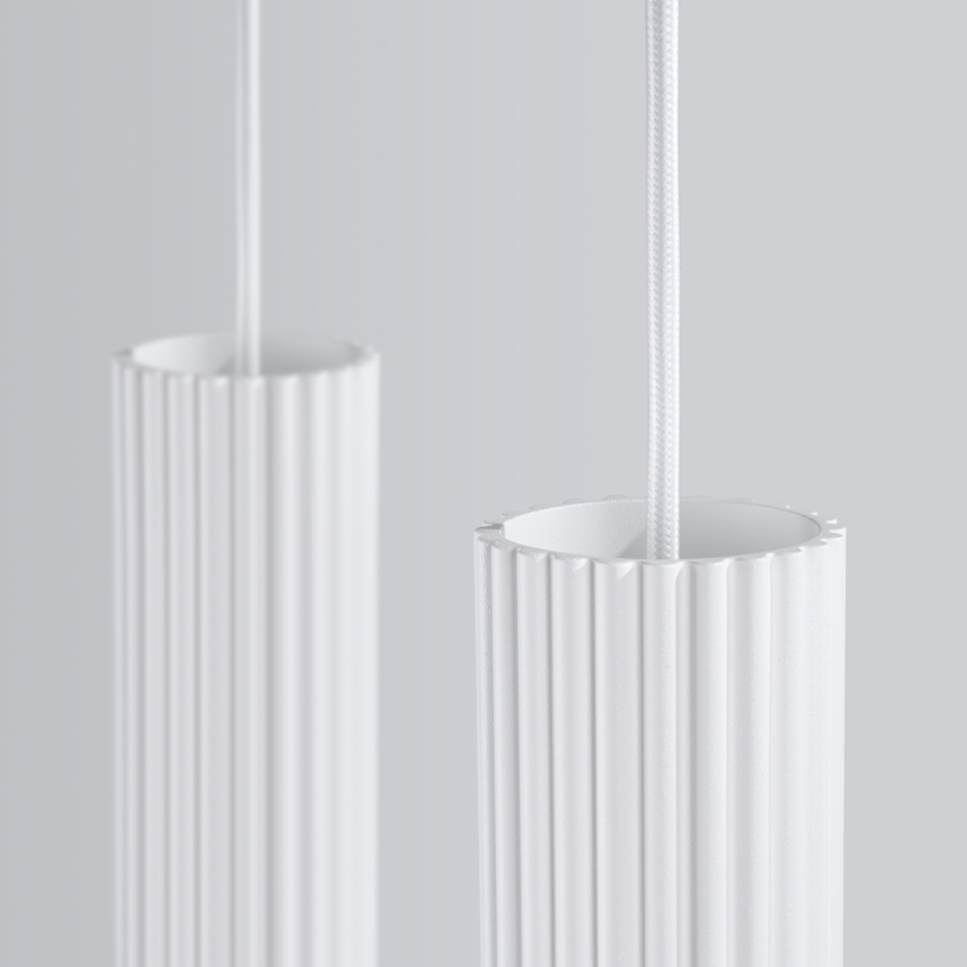 Hanglamp aan een koord KARBON 2xGU10/10W/230V wit