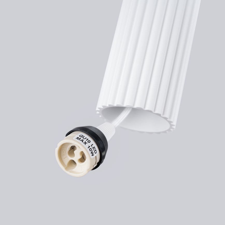 Hanglamp aan een koord KARBON 2xGU10/10W/230V wit