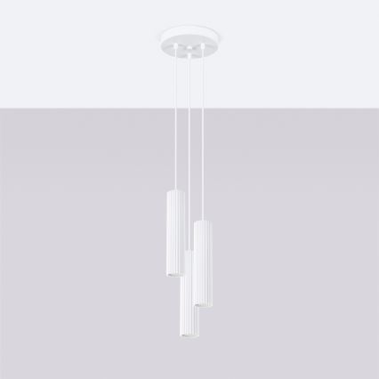 Suspension filaire KARBON 3xGU10/10W/230V blanc