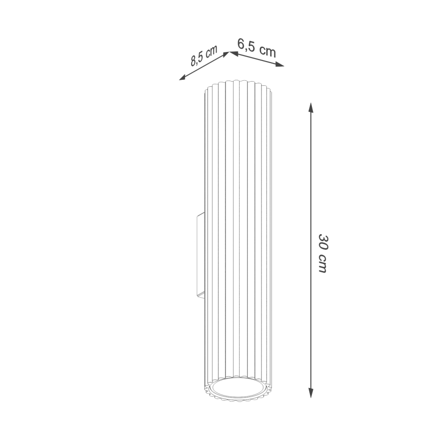 Wandlamp KARBON 2xGU10/10W/230V wit