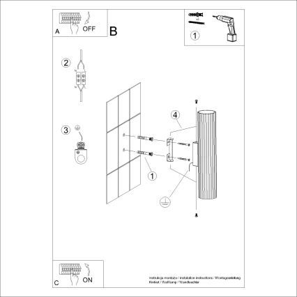 Wandlamp KARBON 2xGU10/10W/230V wit
