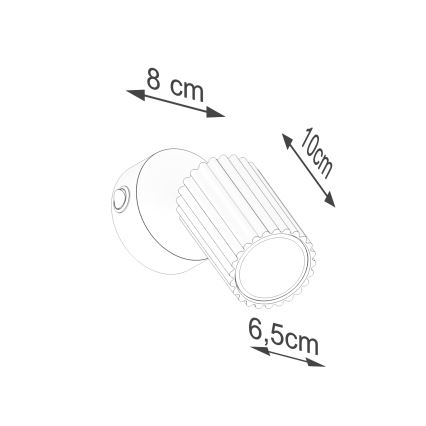 Wandspot KARBON 1xGU10/10W/230V wit