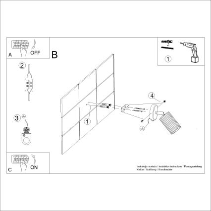 Wandspot KARBON 1xGU10/10W/230V wit