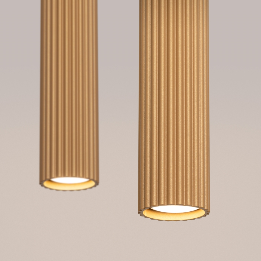 Hanglamp aan een koord KARBON 2xGU10/10W/230V goud