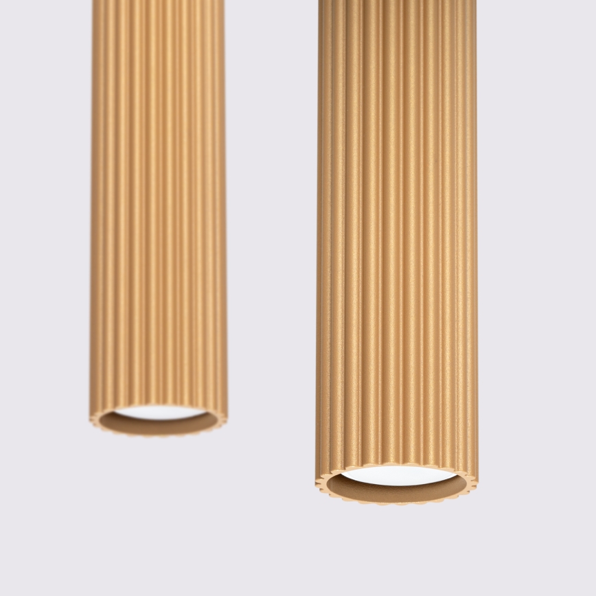 Hanglamp aan een koord KARBON 2xGU10/10W/230V goud
