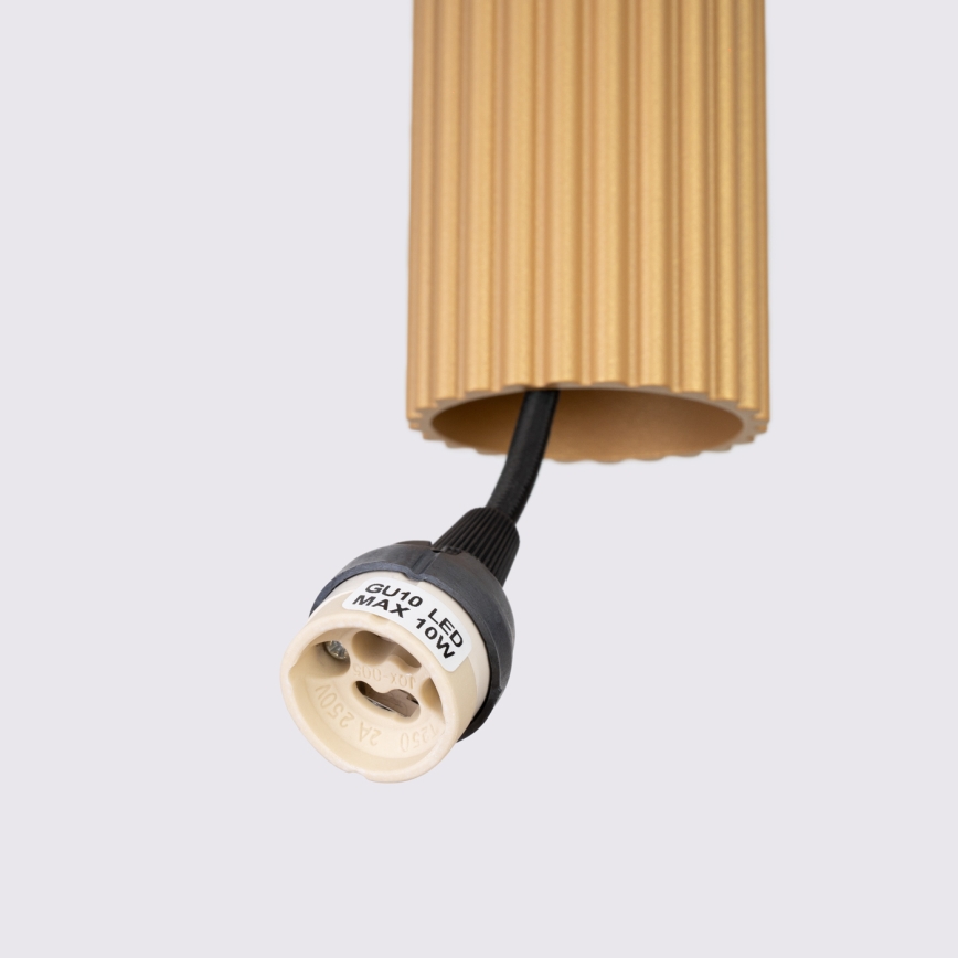 Hanglamp aan een koord KARBON 2xGU10/10W/230V goud