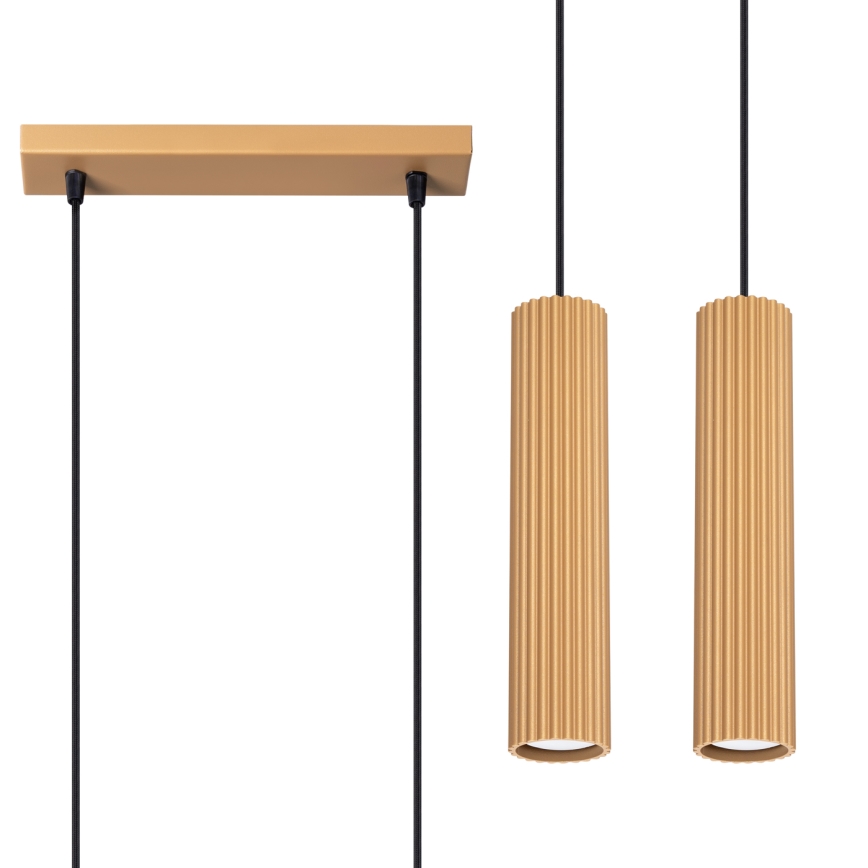 Suspension filaire KARBON 2xGU10/10W/230V doré