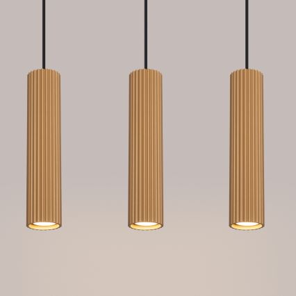Hanglamp aan een koord KARBON 3xGU10/10W/230V goud