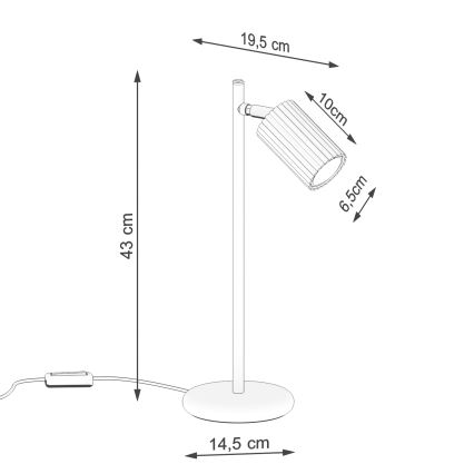 Tafellamp KARBON 1xGU10/10W/230V goud