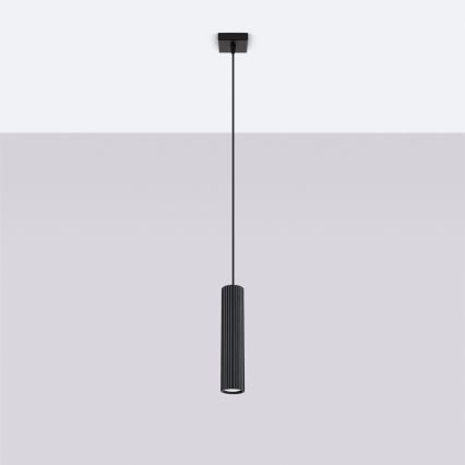 Hanglamp aan een koord KARBON 1xGU10/10W/230V zwart