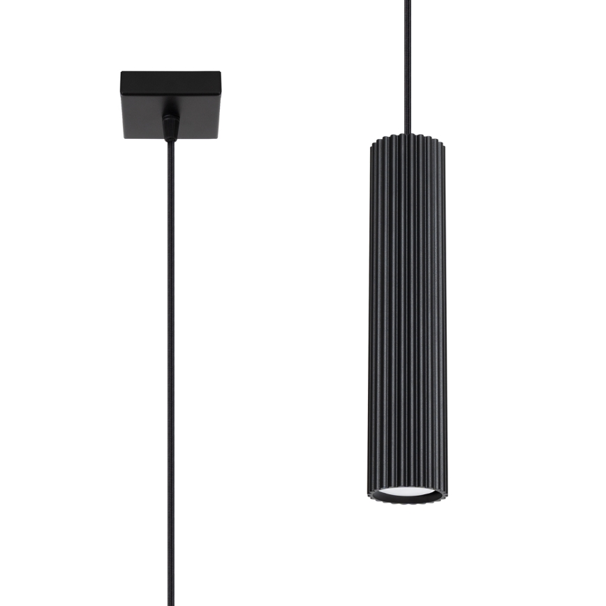 Hanglamp aan een koord KARBON 1xGU10/10W/230V zwart