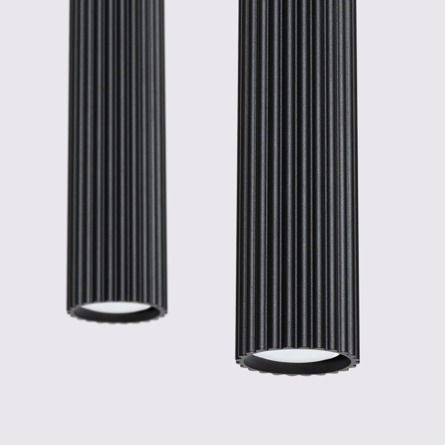 Hanglamp aan een koord KARBON 2xGU10/10W/230V zwart