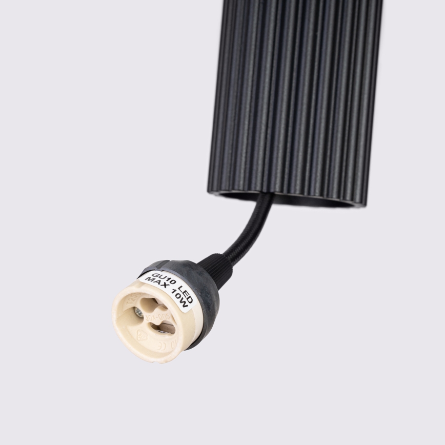 Hanglamp aan een koord KARBON 2xGU10/10W/230V zwart