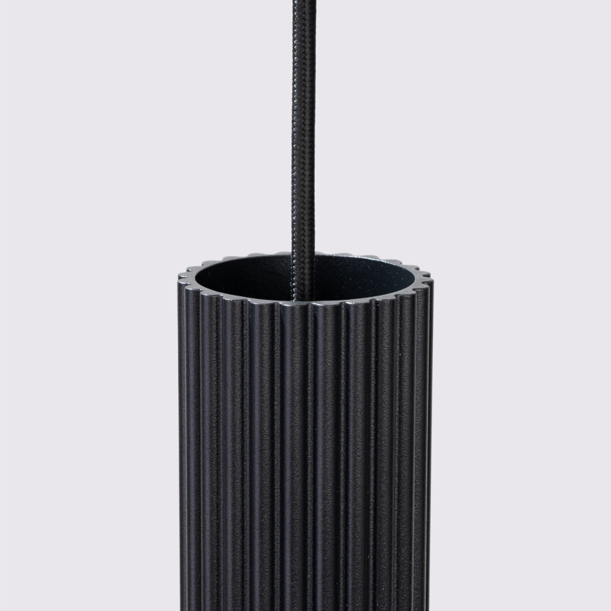 Hanglamp aan een koord KARBON 2xGU10/10W/230V zwart
