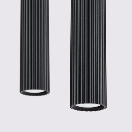 Suspension filaire KARBON 2xGU10/10W/230V noir