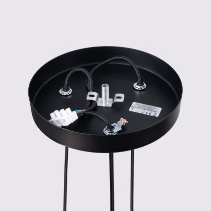 Hanglamp aan een koord KARBON 3xGU10/10W/230V zwart