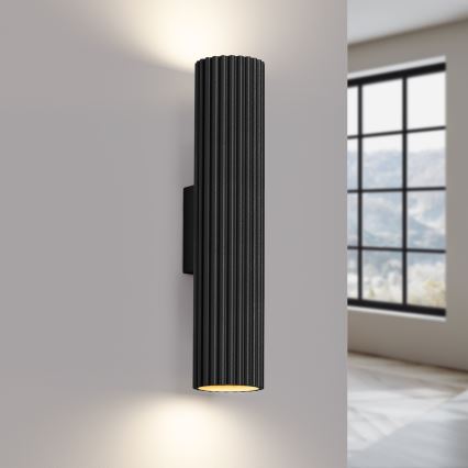 Applique murale KARBON 2xGU10/10W/230V noir